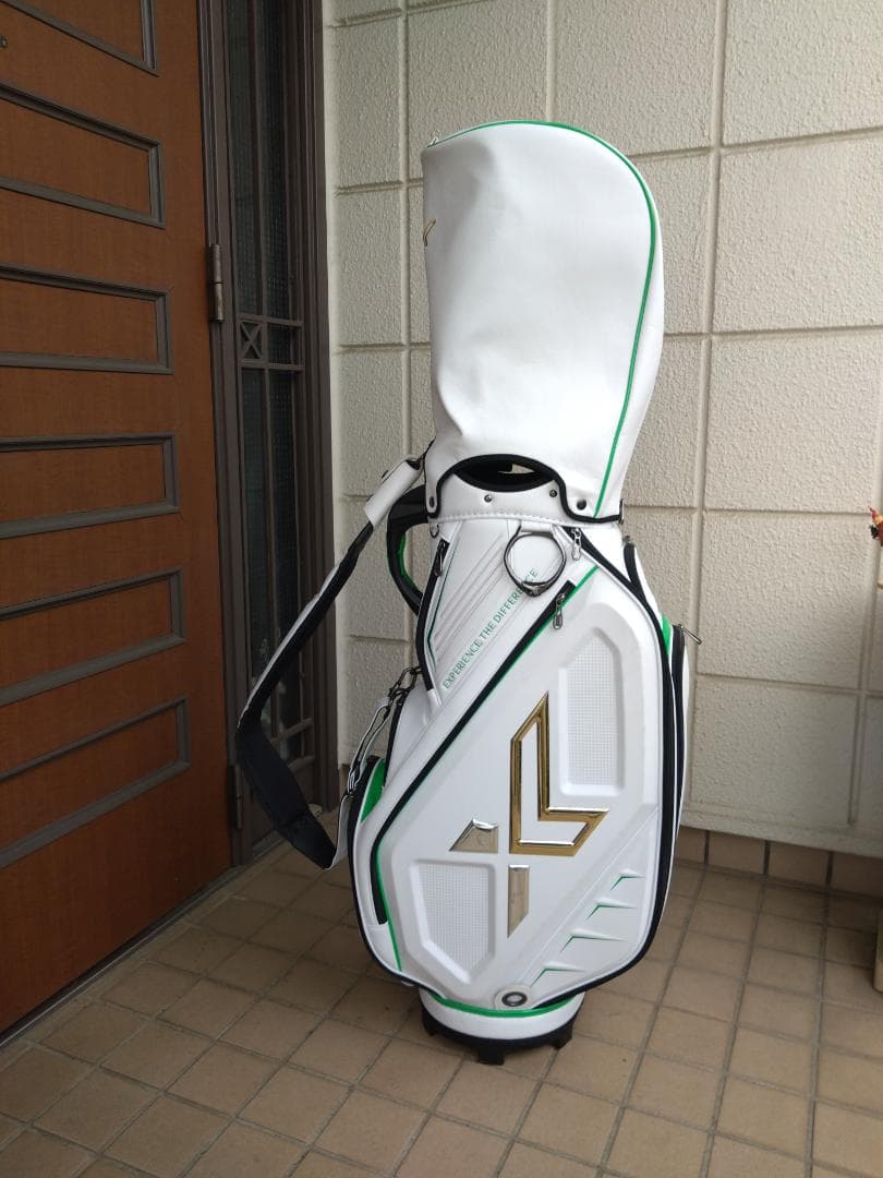 ゴルフバッグ ホワイト/グリーン 合成皮革