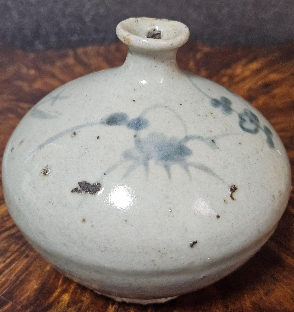 江戸時代中期～後期　古伊万里　染付　松竹梅の図　油壺　花入れ 化粧道具　民芸