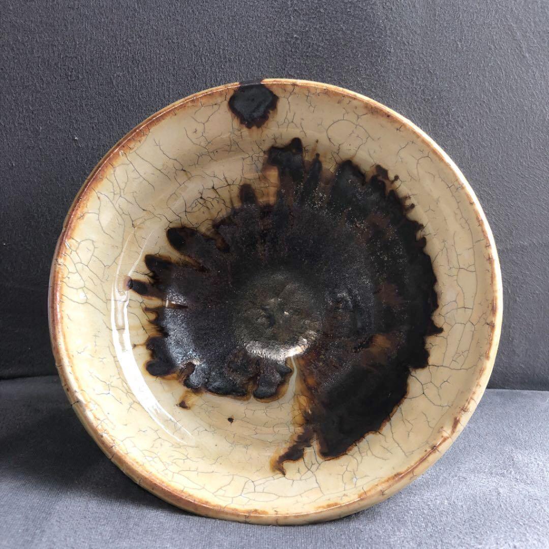共箱 茶道具　窯元 陶酔庵 作：藪下康一（号：禅牛）萩焼 織部茶碗