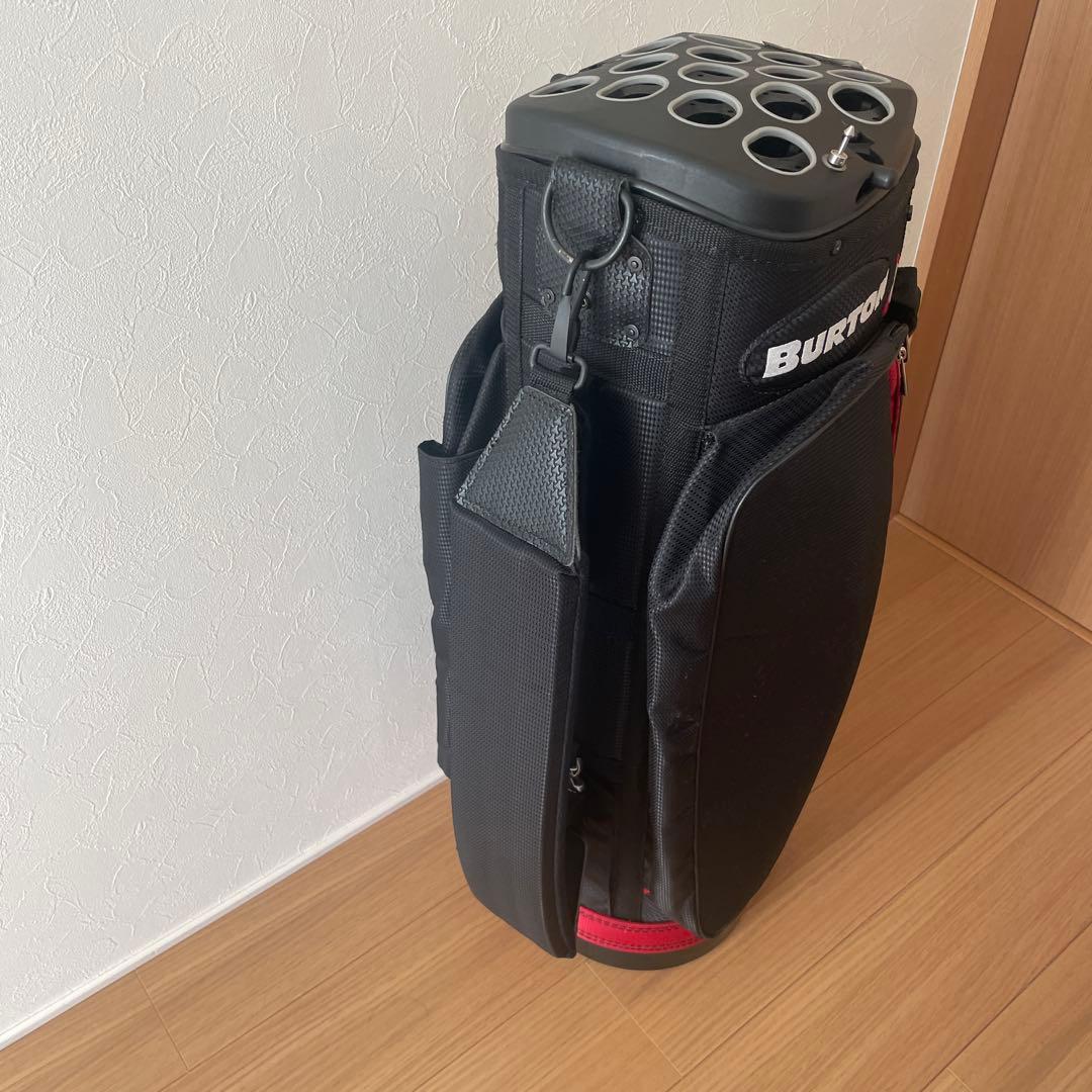 新品　Burton 盗難防止　ロック付き　ゴルフバッグ・キャディバッグ 黒・赤