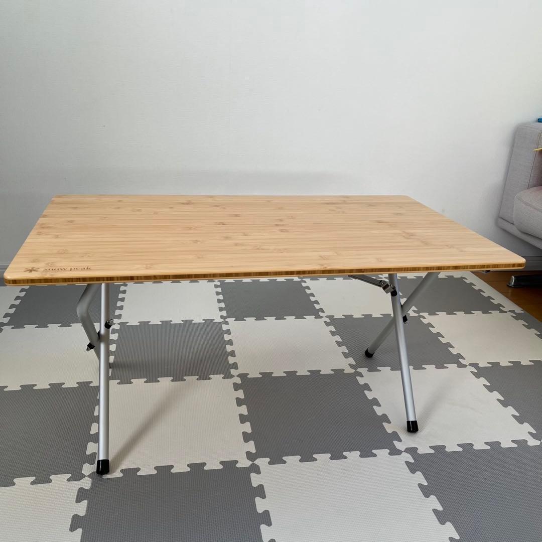 【美品】スノーピーク ワンアクションローテーブル竹 85cm LV-100TR