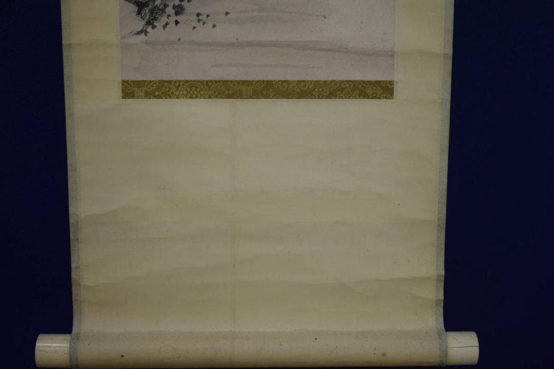 真作/浅井凌涛/山水図/人物/布袋屋掛軸HJ-794