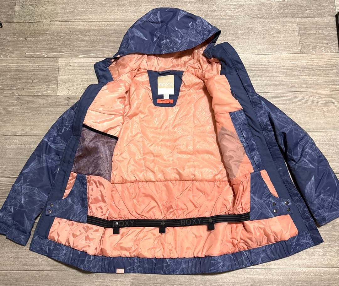 美品 ROXY ロキシー スノーボード スキー ウェアセット ネイビー ホワイト