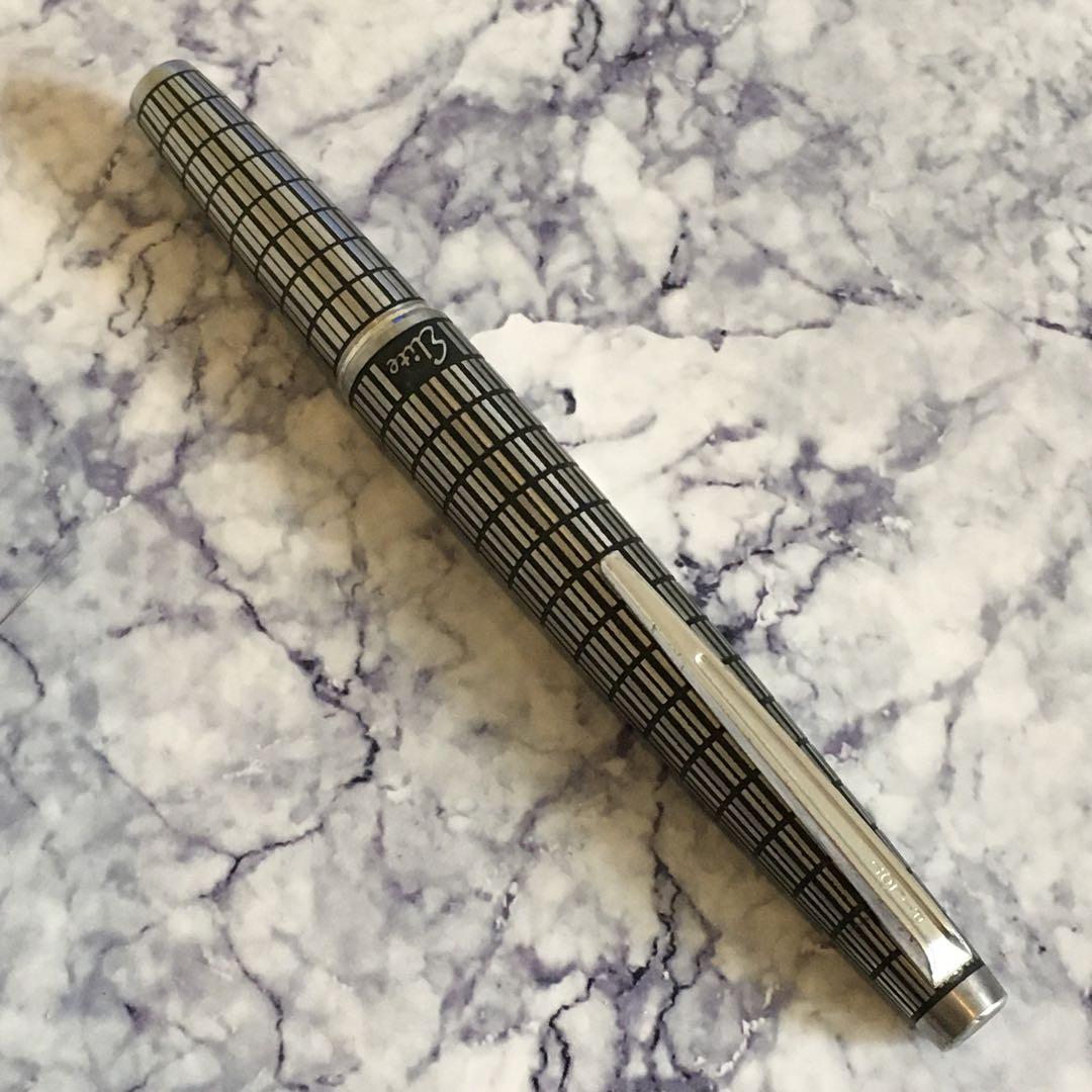 #0205 オーバーホール済み 万年筆 PILOT Elite 全格子 14k