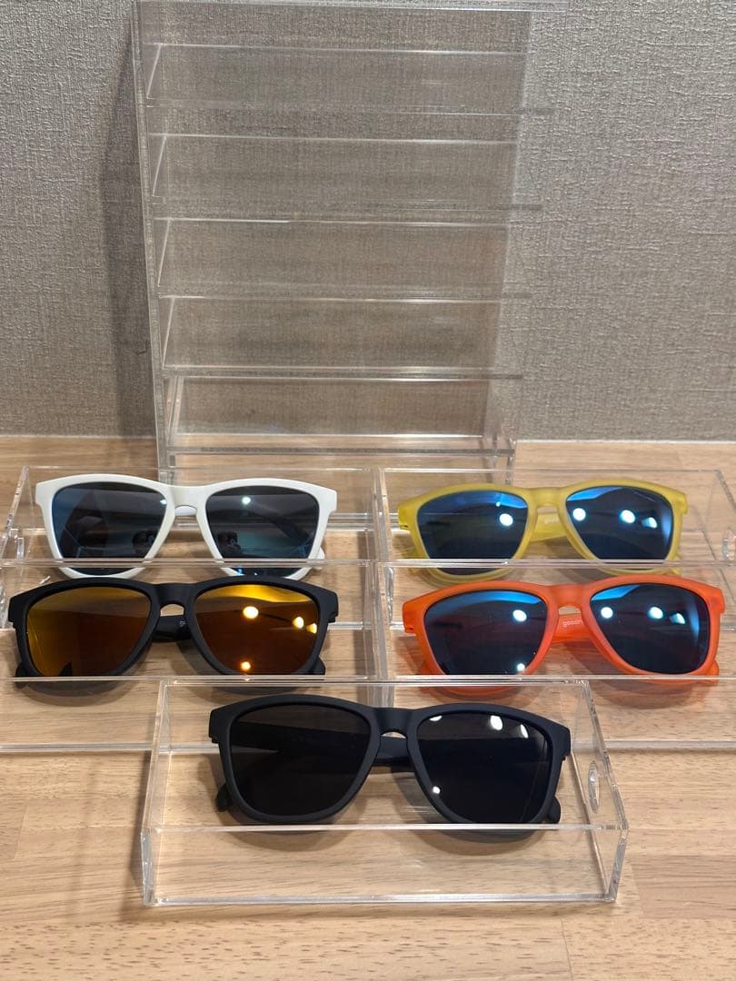 goodrサングラス 5個セット 無印アクリル収納ケース付き