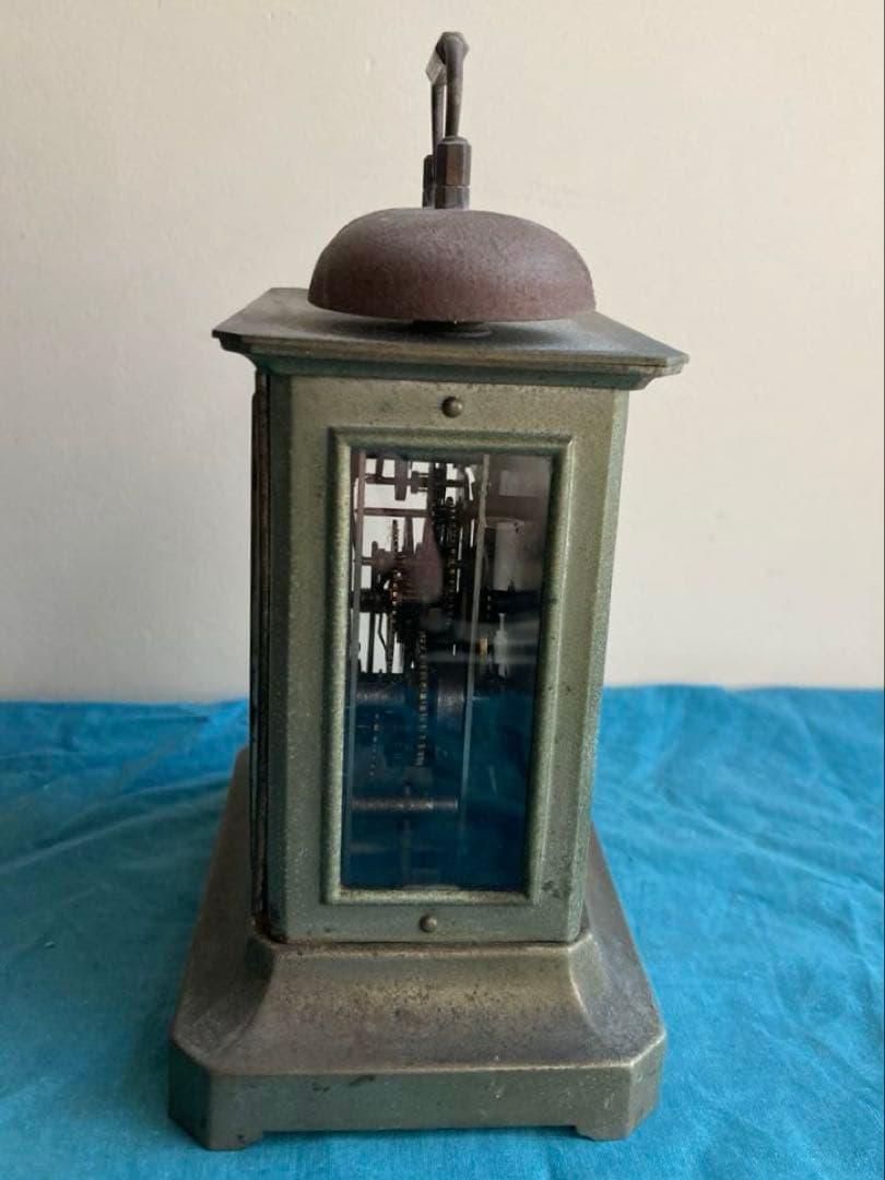 アンティーク ユンハンス /JUNGHANS 枕時計 ゼンマイ時計　双頭鐘