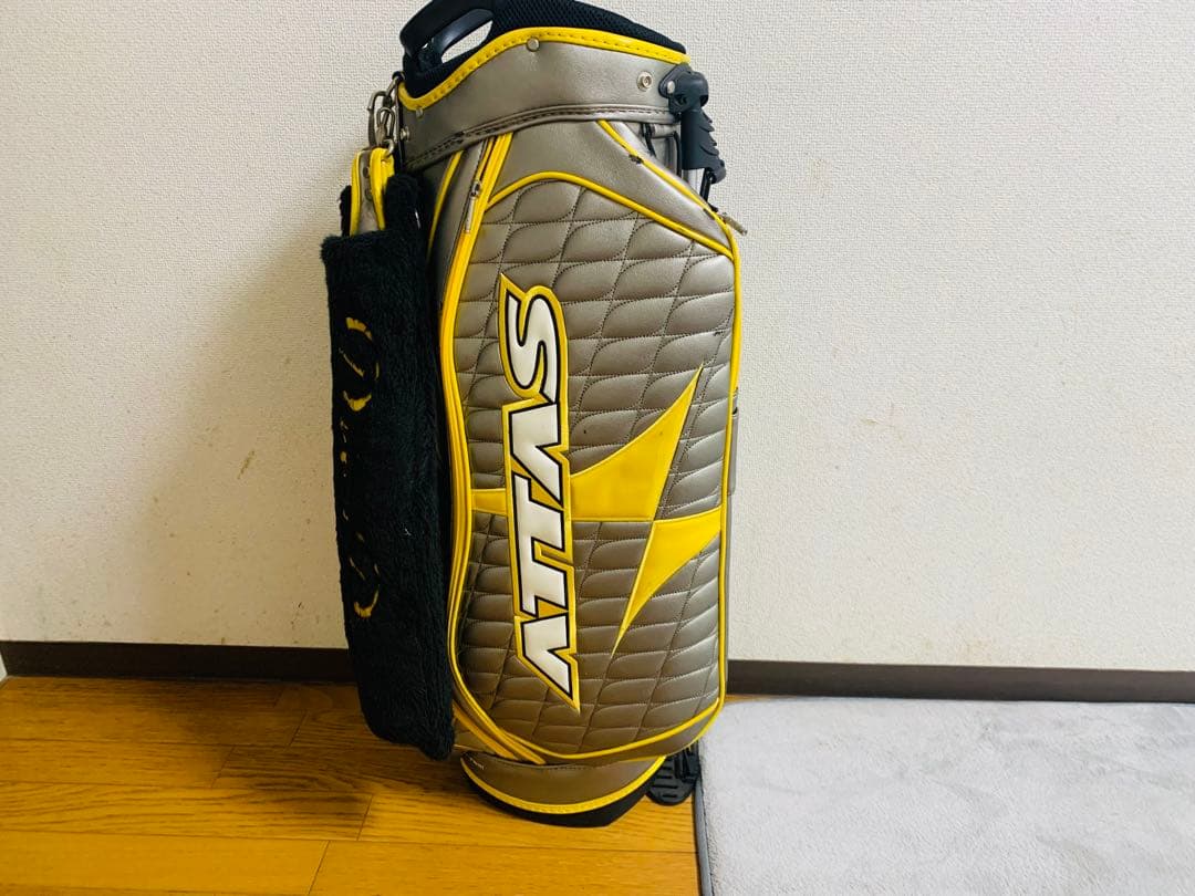 【入手困難数量限定品】アッタスATTASゴルフバッグ グレー/イエロー