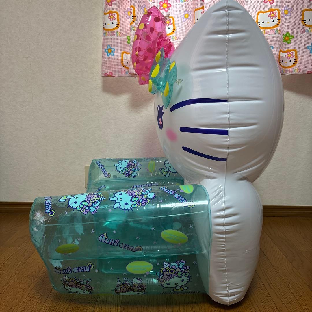 ハローキティ サンリオ当たりくじ　エアーチェア 透明 ピンク