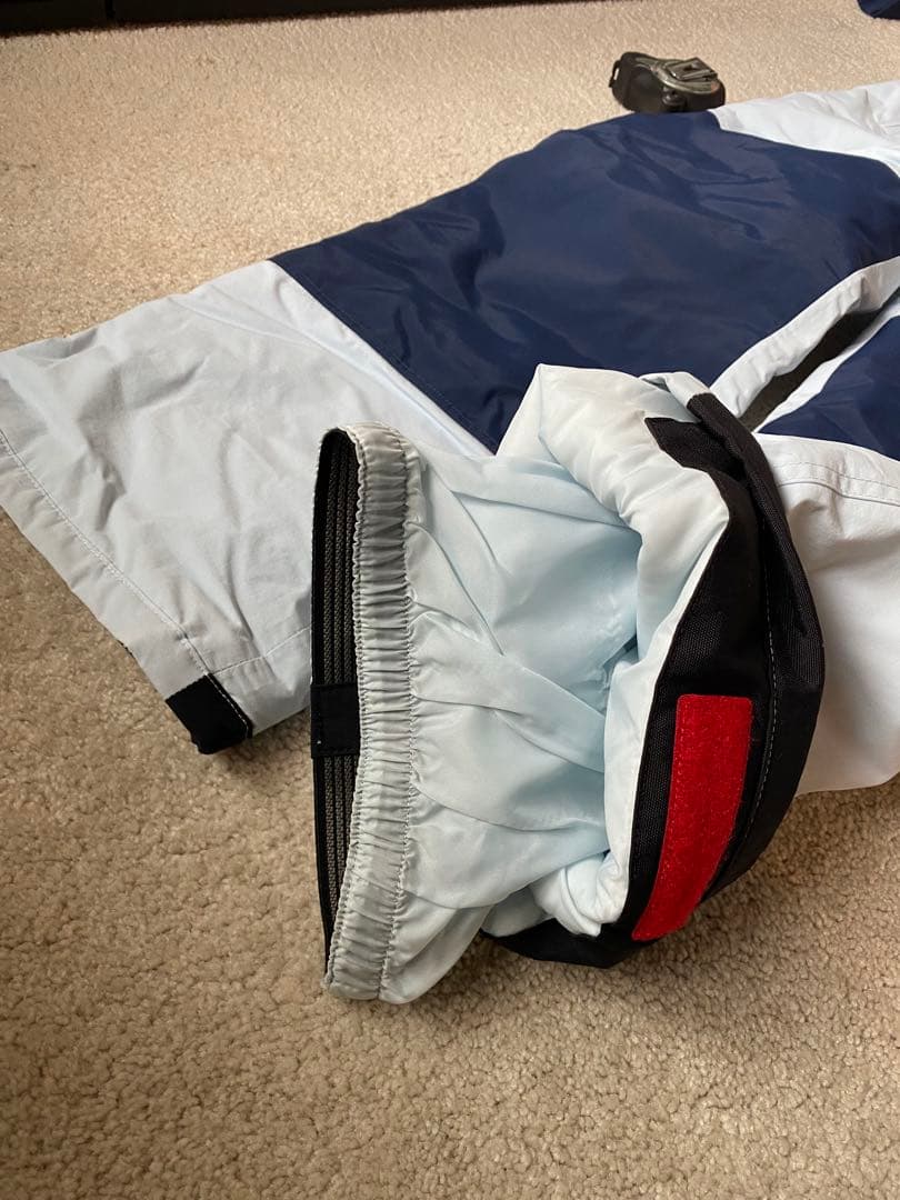 Kids BURTON XL スノーボードウェア フード付き　水色/ネイビー