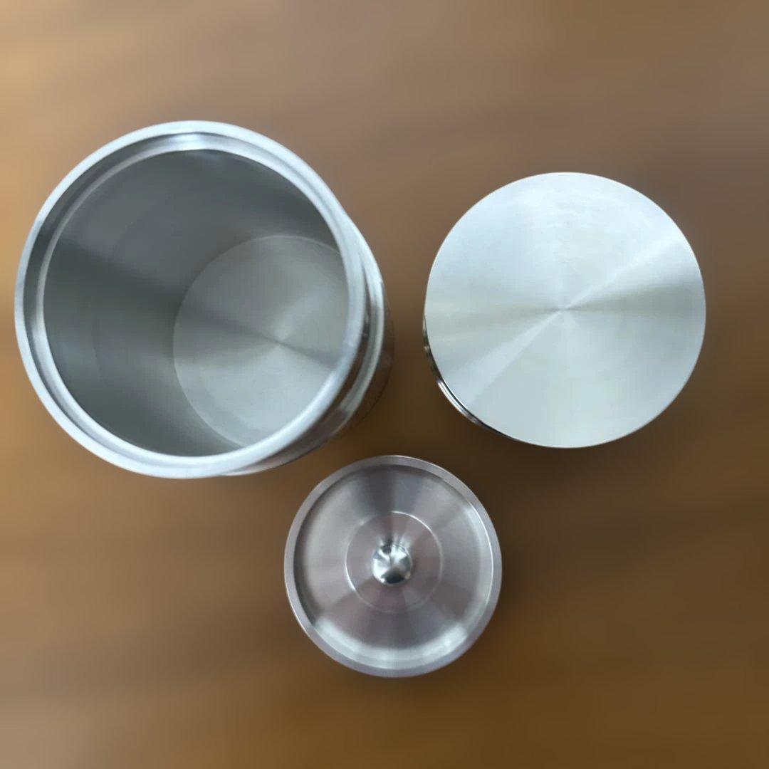 極上 純錫 茶器揃(茶筒1 茶托5)