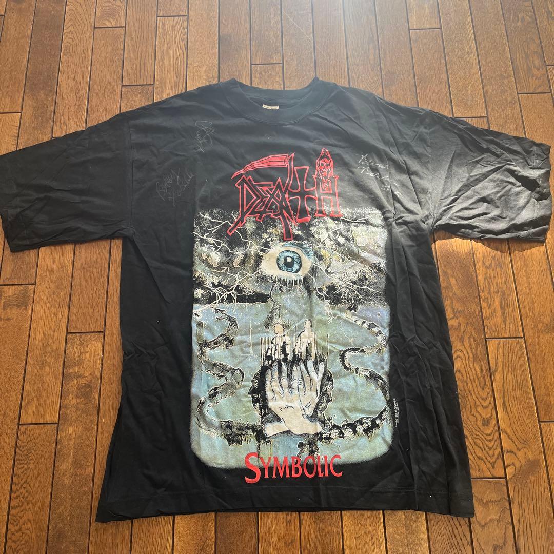 【レア】Death 「Symbolic」 Tシャツ　メンバー　サイン入　Lサイズ