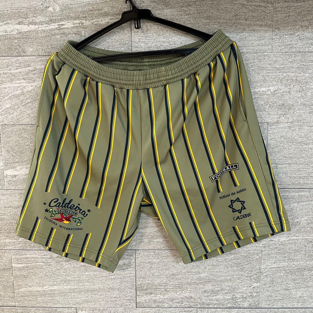 定価13860円　セットアップcaldeira カーキ　ストライプ