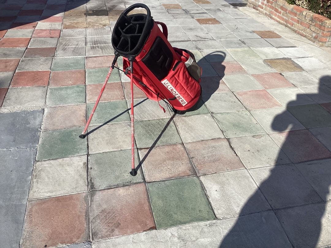 J.Lindeberg キャディバッグ 1997 EST. 371M レッド