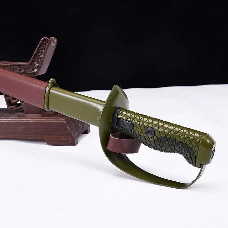 65式軍緑鞘金 日本刀 模造刀 居合刀 武士道 武蔵 鑑賞用 手鍛造打