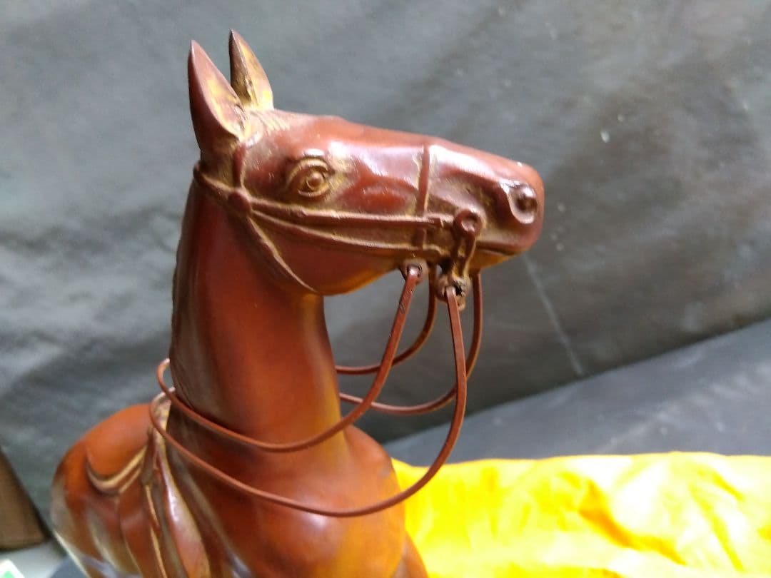 鋳銅　馬　置物
