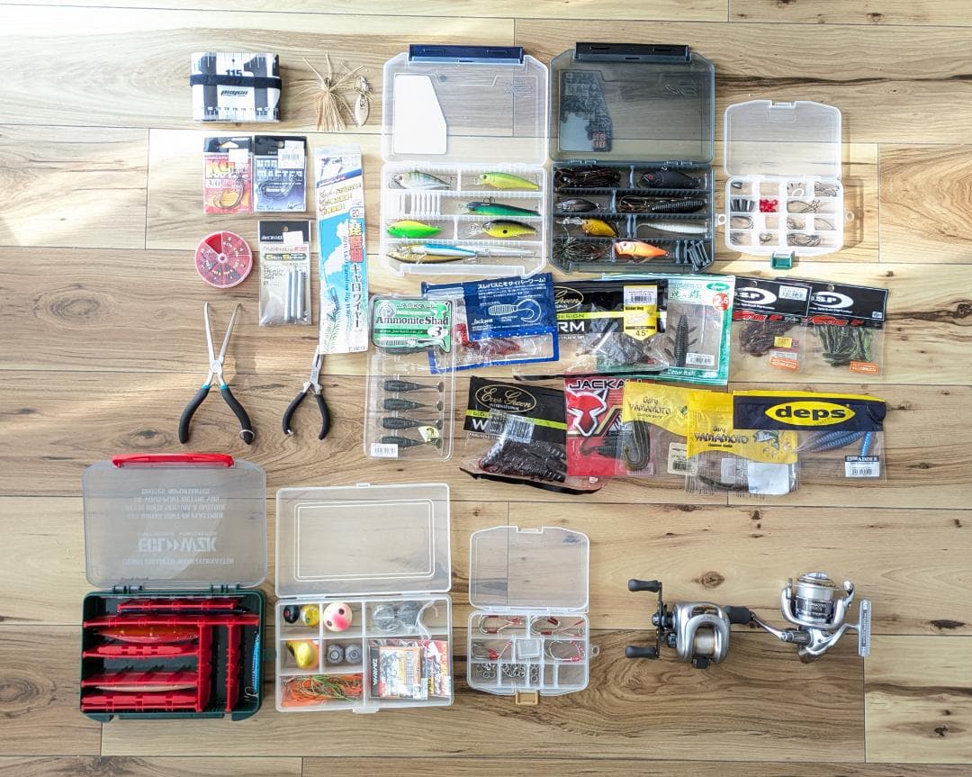 釣り用品セット★バケットマウスシマノメタニウムMG7バイオマスターワーム沈み虫