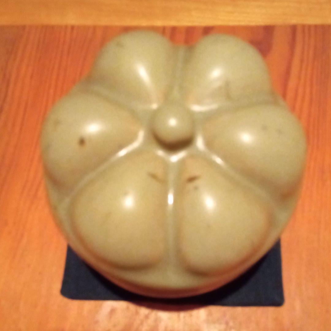 【真作】珍品　瓜壺 青瓷　河井寛次郎　(共箱)