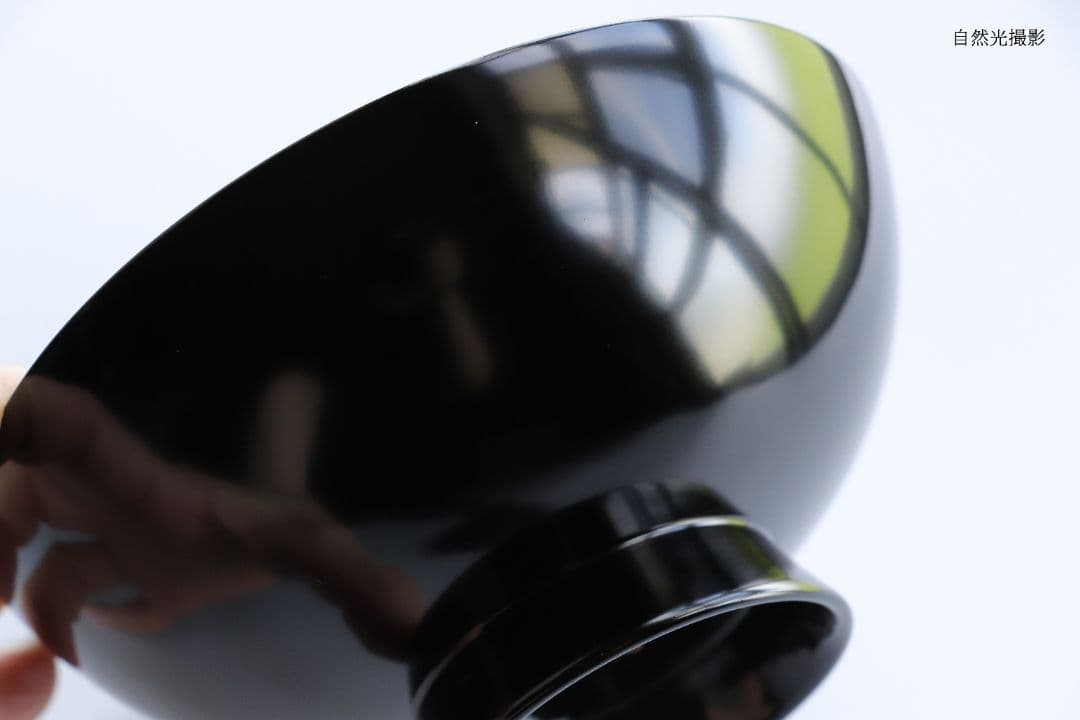 CK72 漆芸 木製漆器 輪島塗 柿蒔絵 黒塗御吸物椀 五客 / 秋 果物