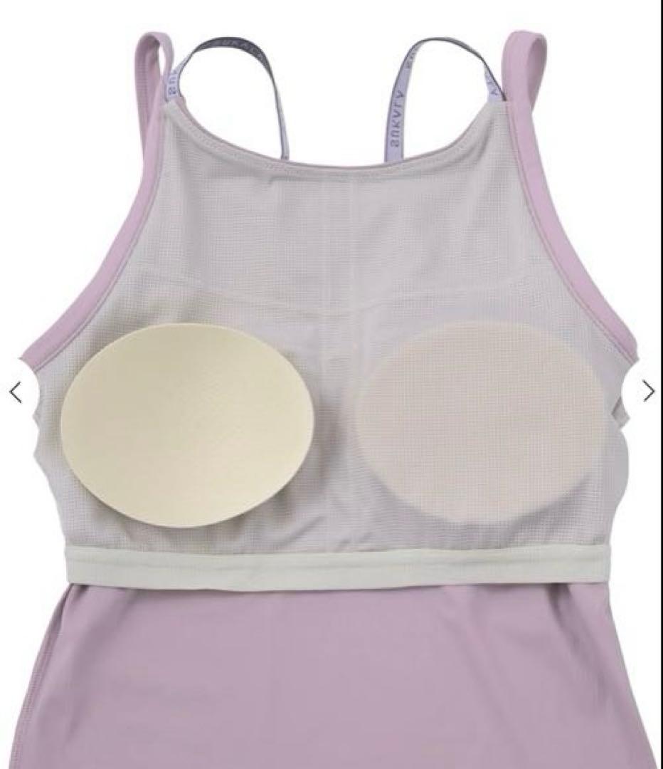 【SUKALA】ダブルストラップリブロゴタンクトップLL