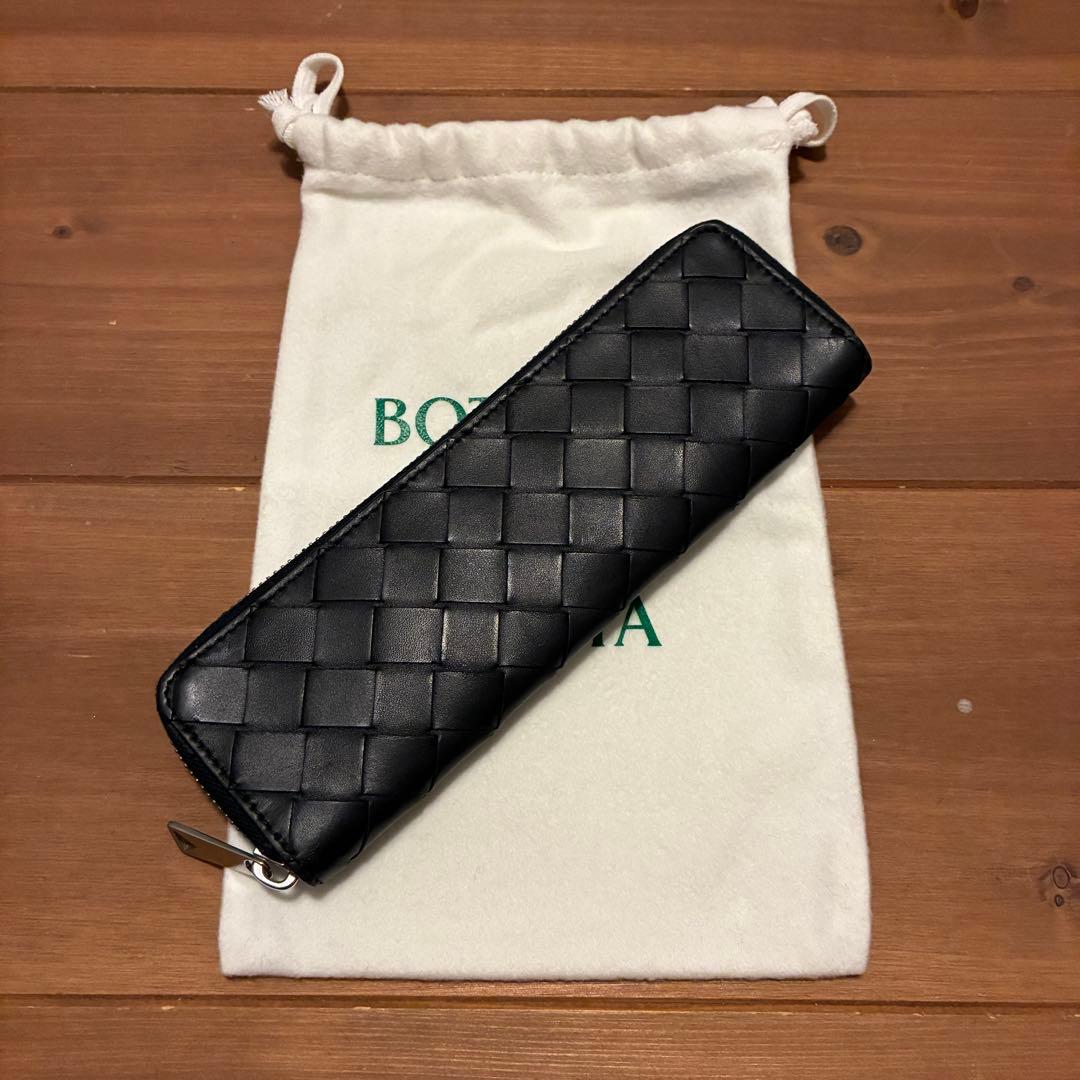 ボッテガヴェネタ BOTTEGA VENETA レザーペンケース ブラック 新品