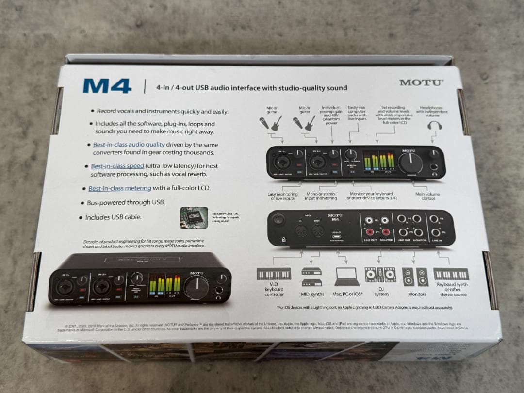 【美品】MOTU M4 オーディオインターフェイス