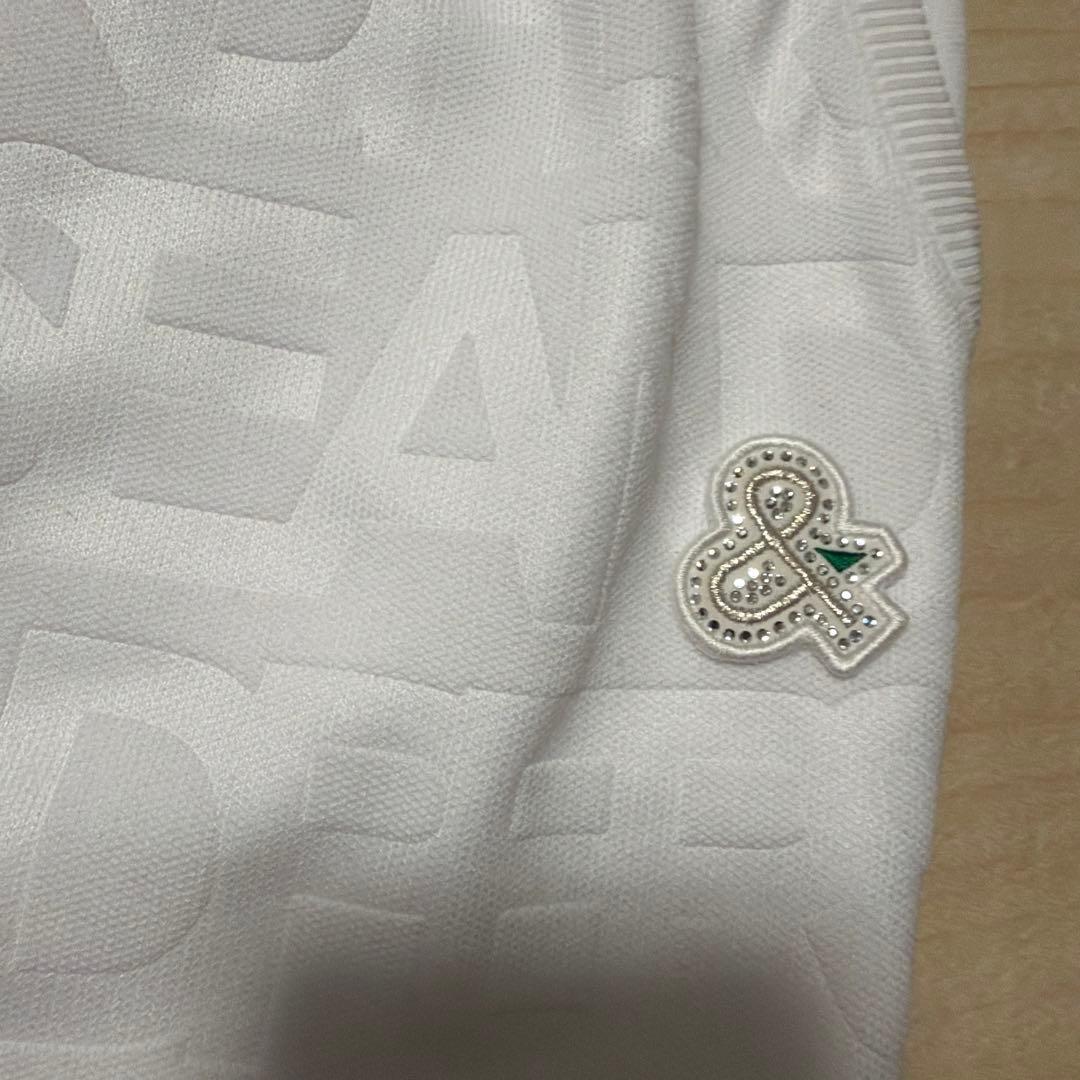 andperse ホワイト ロゴ入りゴルフスカート