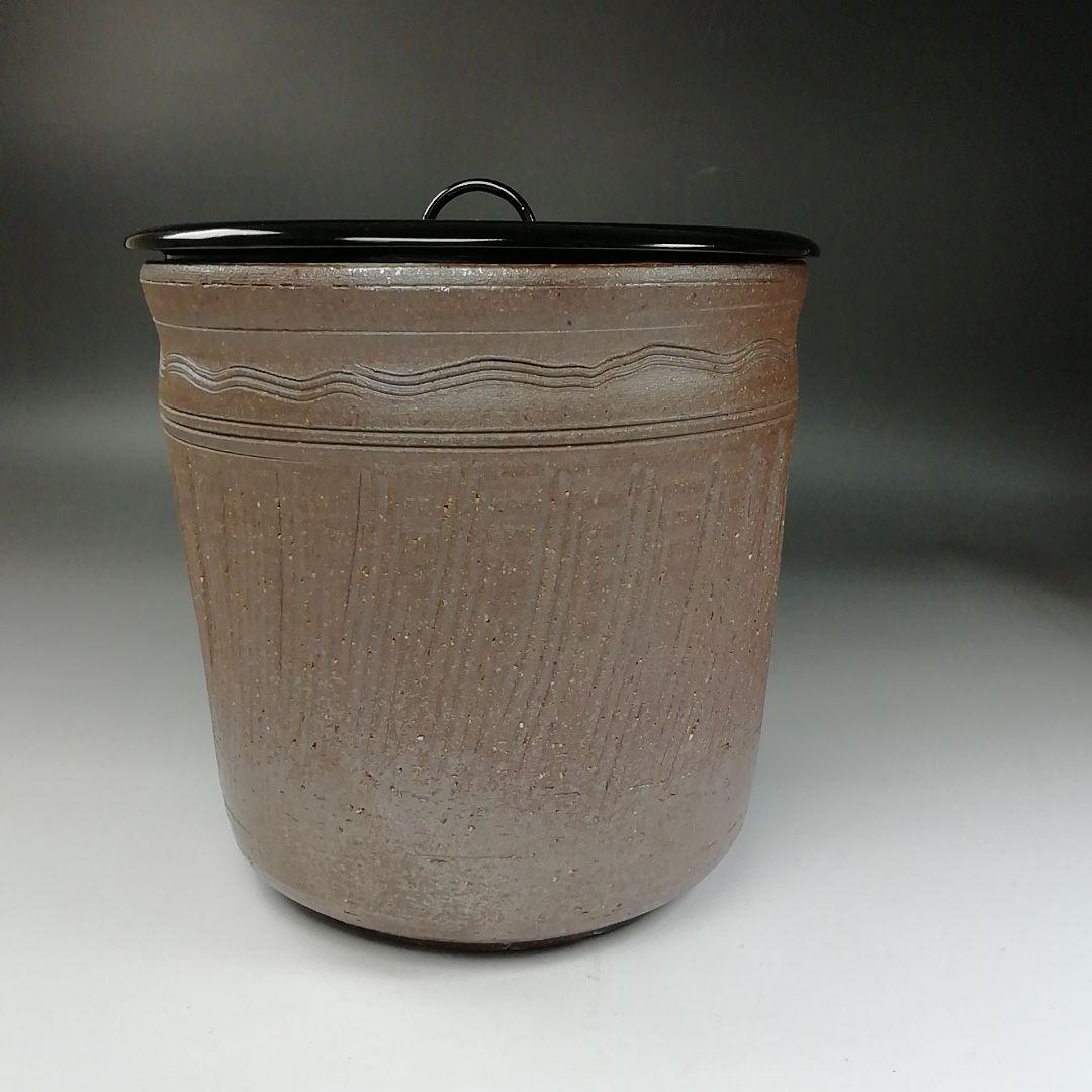 Ｔ１９５　水指　『一重口南蛮写　水指』『平安　与楽造』　共箱　茶道具