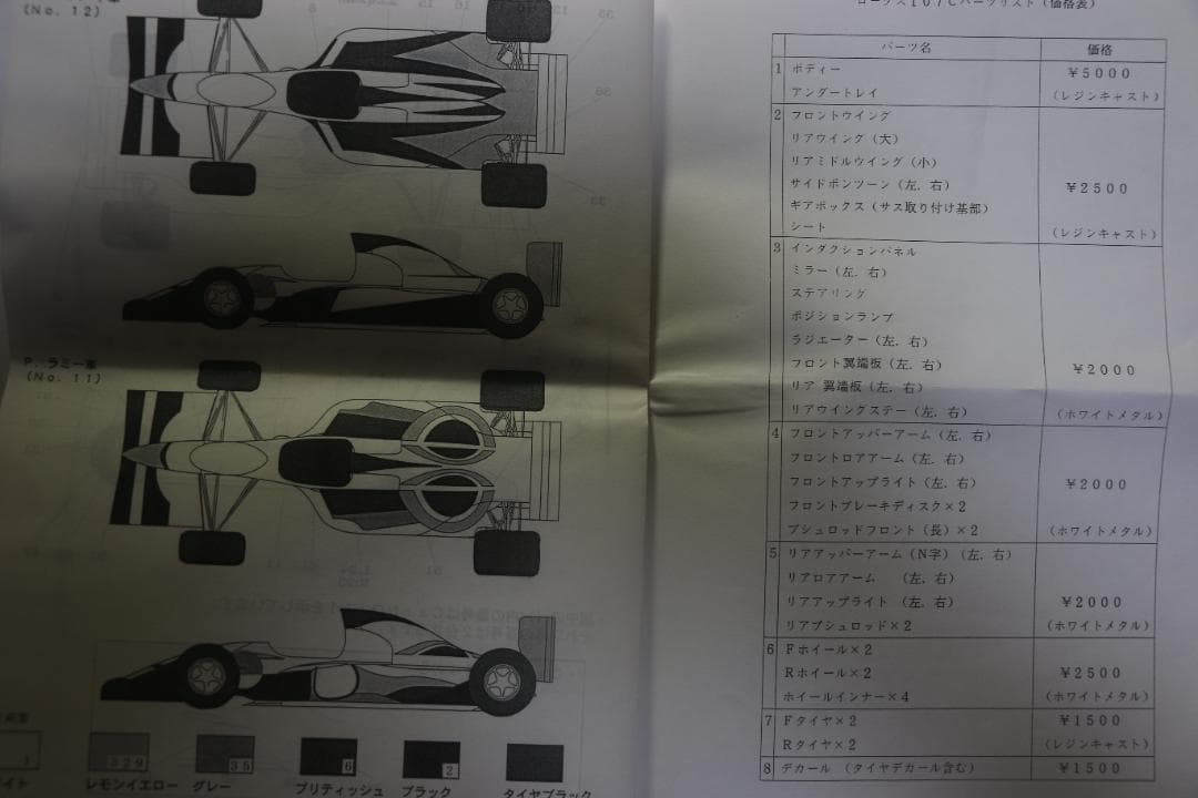 超希少CLUB M　ロータス１０7Cレジン・メタル組立キット１／２４　未組立