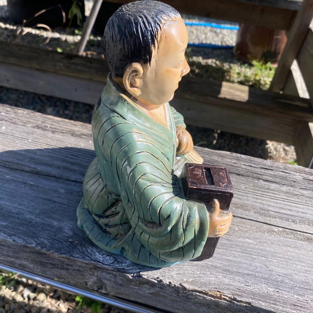 仙台四郎像　商売繁盛　貯金箱　開運　万平　縁起物　人神　昭和レトロ　人形　置物
