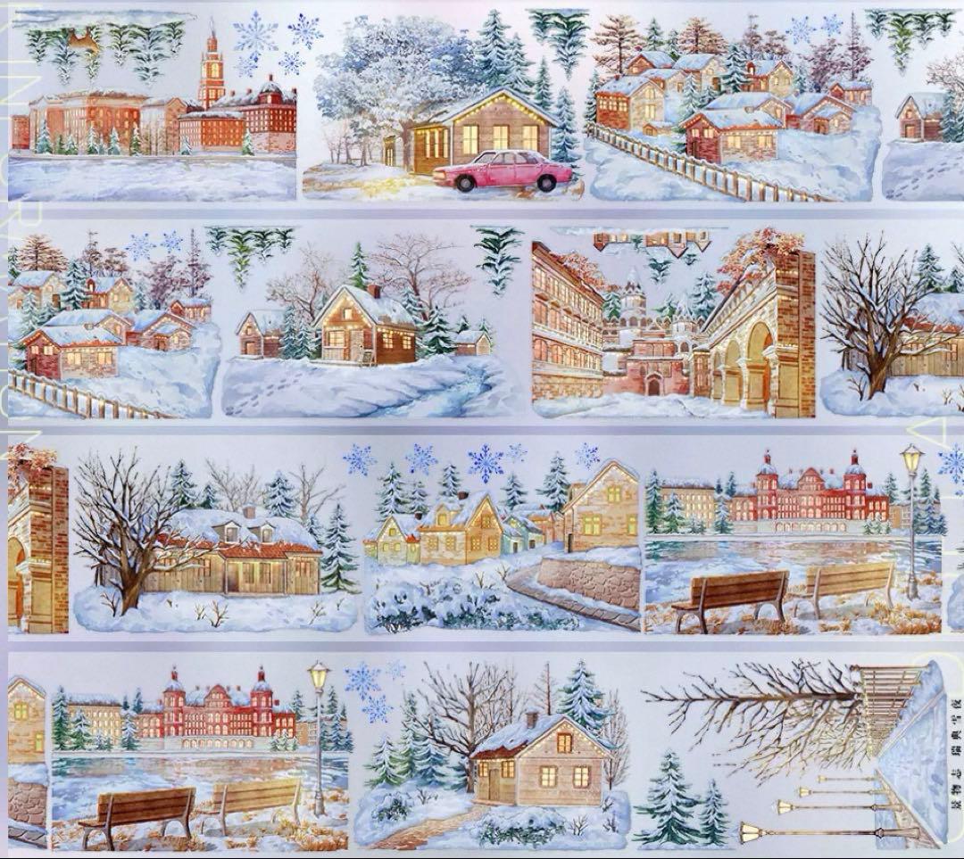 PET 瑞典雪夜 7cm×5m 海外マスキングテープ