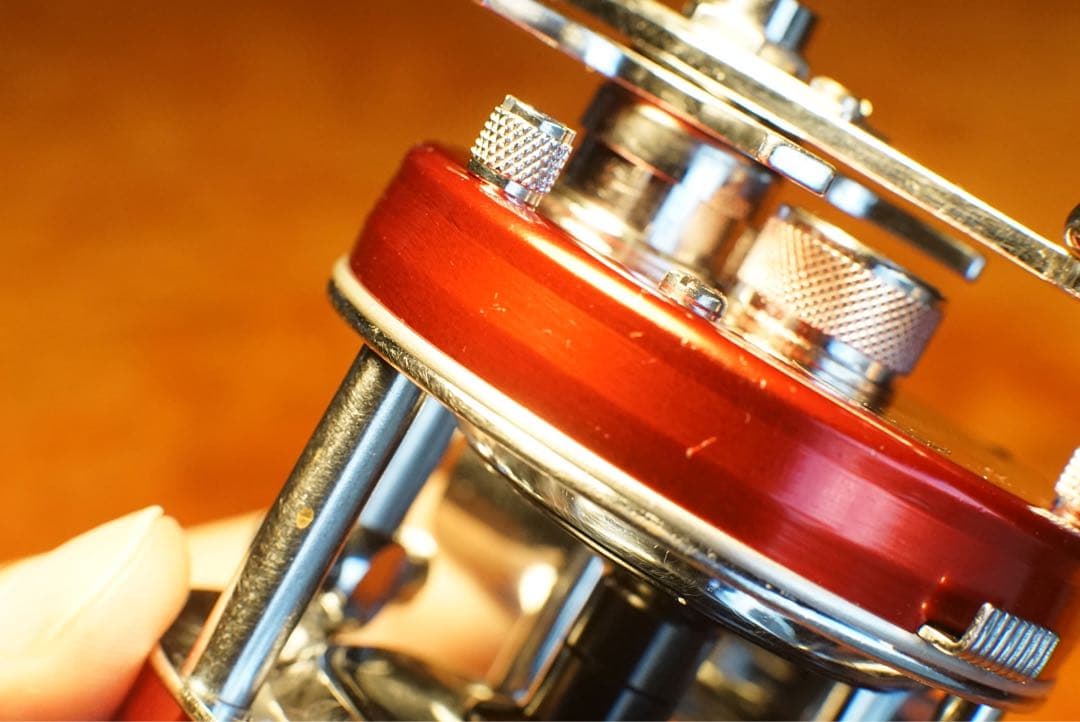 元箱付 ABU アンバサダー 4500 メンテ済 フレーム修正済 チェリーレッド