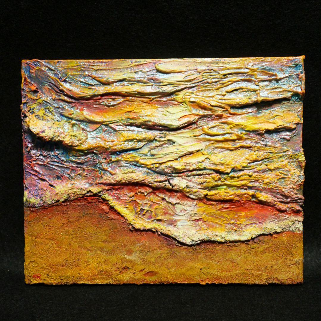 油絵 絵画 【砂浜の夕暮れ】