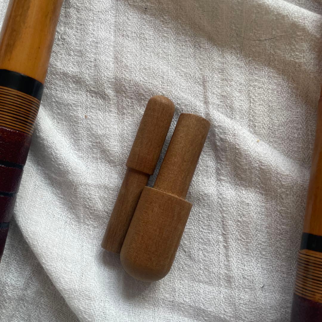 ヘラブナ釣　竿掛　別造り　寿光作 2本セット