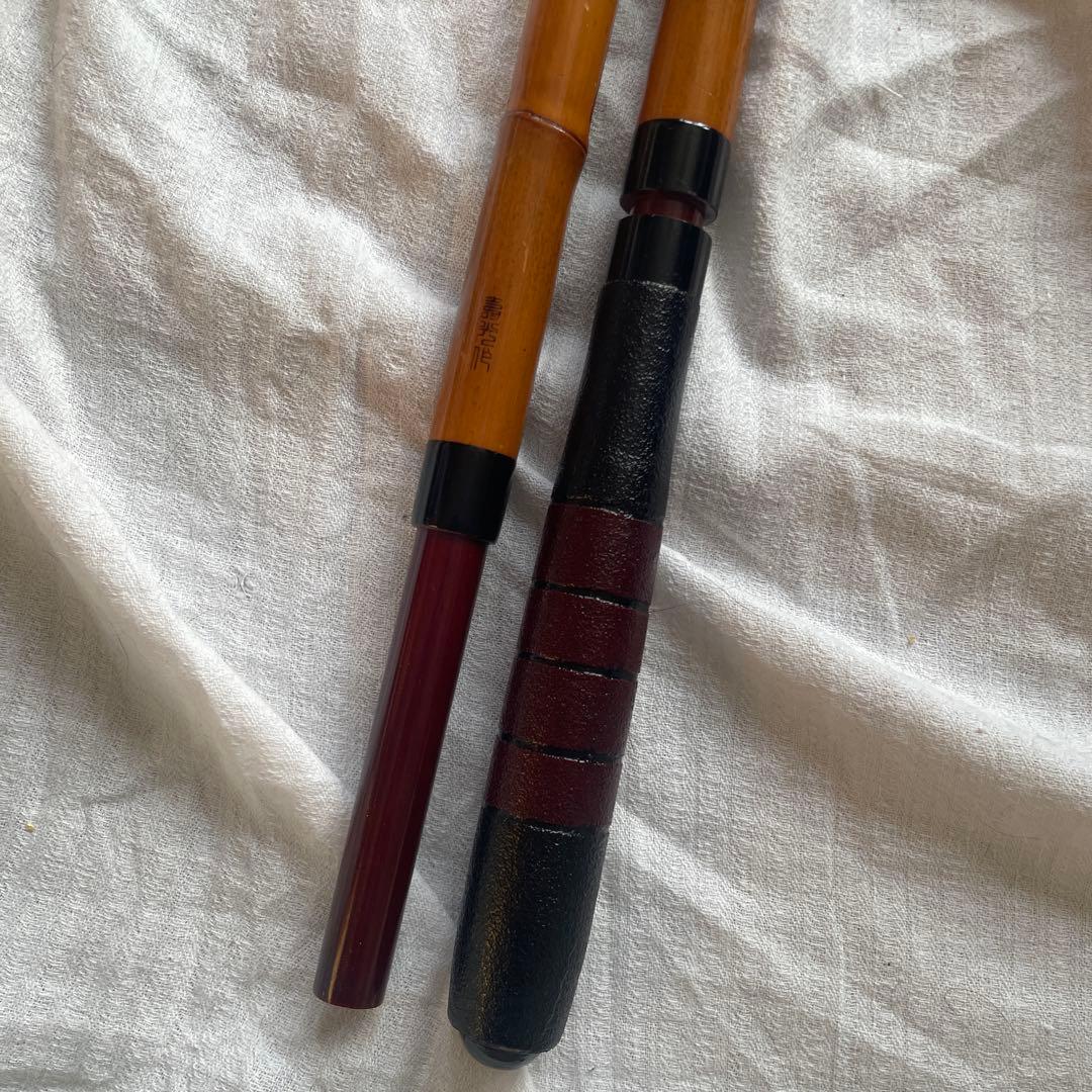 ヘラブナ釣　竿掛　別造り　寿光作 2本セット