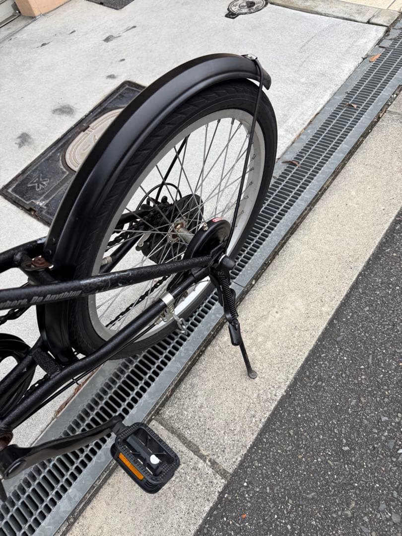 100 自転車 大阪市 【引取り限定】 20インチ 変速付き 折りたたみ