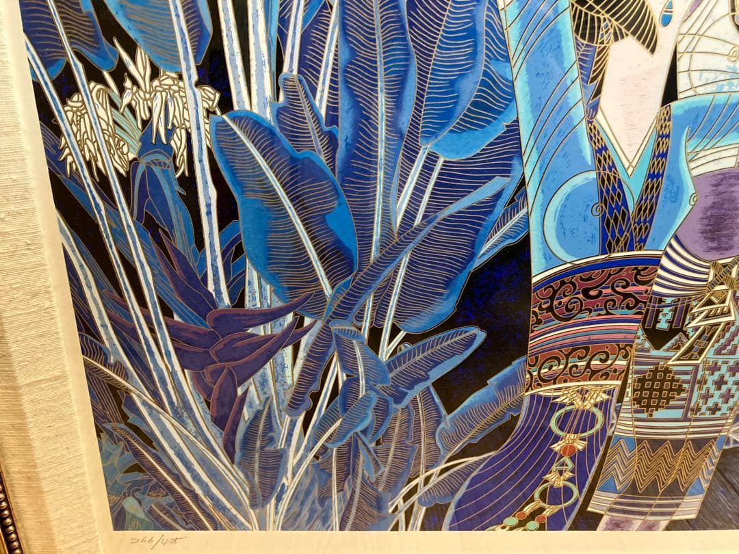 「人と自然」　ティン＝シャオ＝クァン（丁紹光）　シルクスクリーン