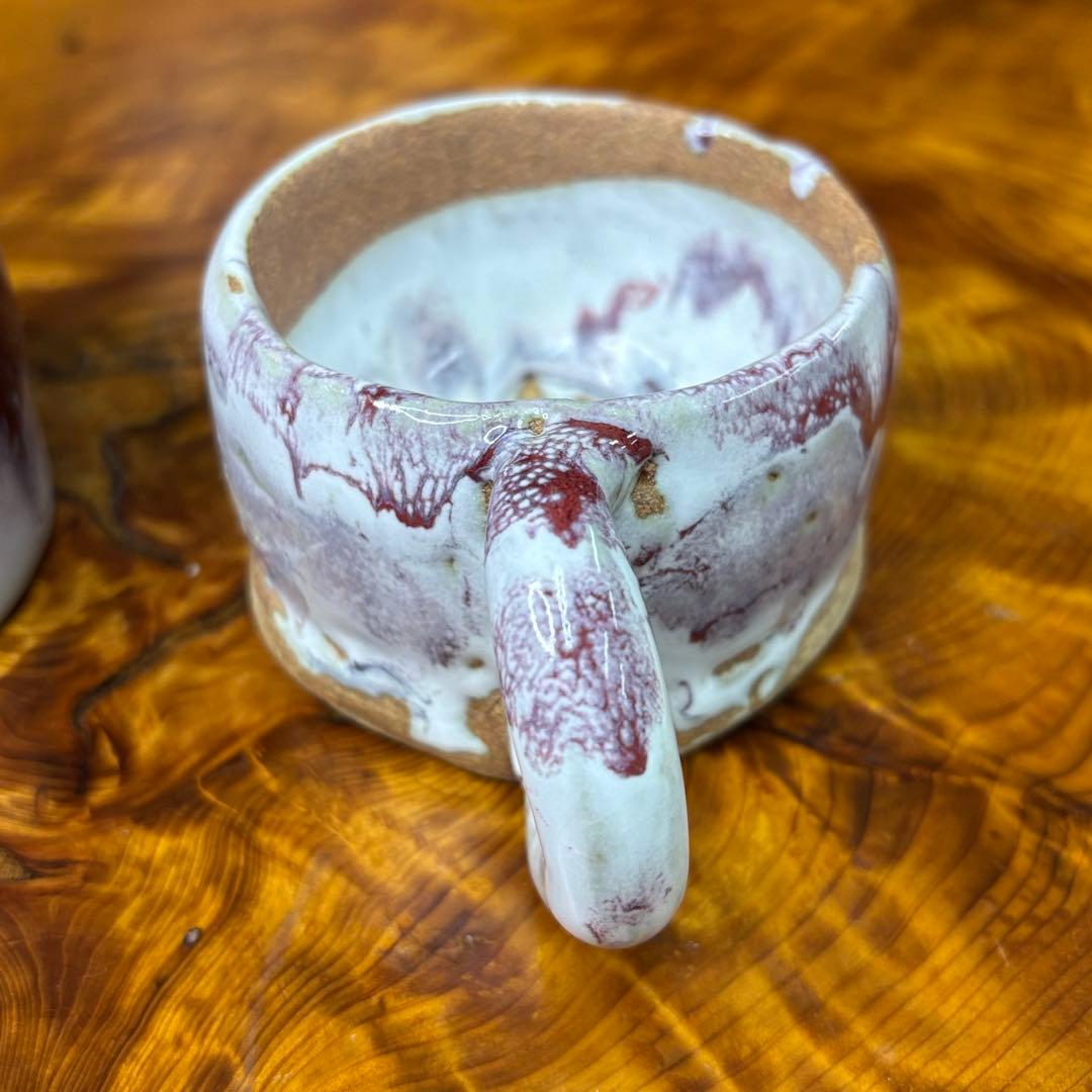 詳細不明 マグカップ2点　在銘 小林 小岱焼？　小代焼　作家物？