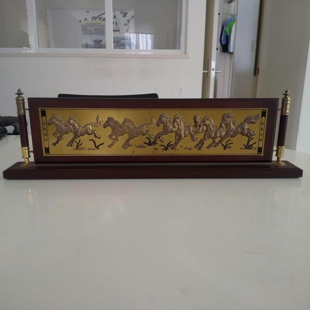 アンティーク、馬の彫刻 木製置物