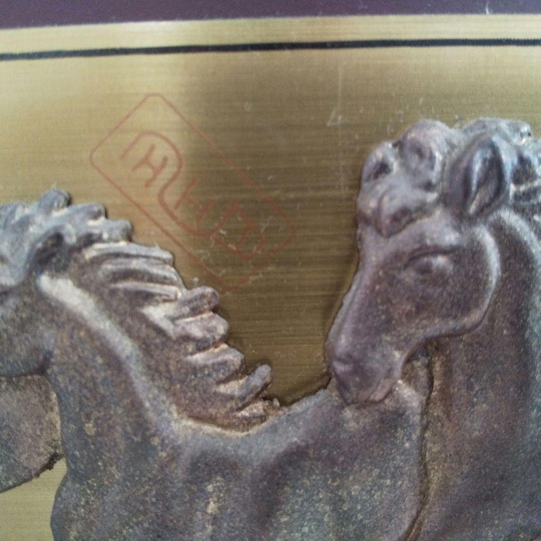 アンティーク、馬の彫刻 木製置物