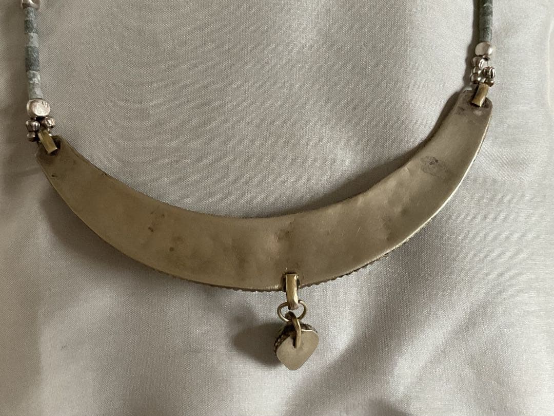 エスニックジュエリー！「ウズキベスタン工芸細工にオリジナルチェーン」ネックレス