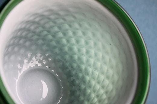 品番　g-0802 緑乳白盃洗　深鉢　コンポート　氷コップ　大正ロマン　レトロ