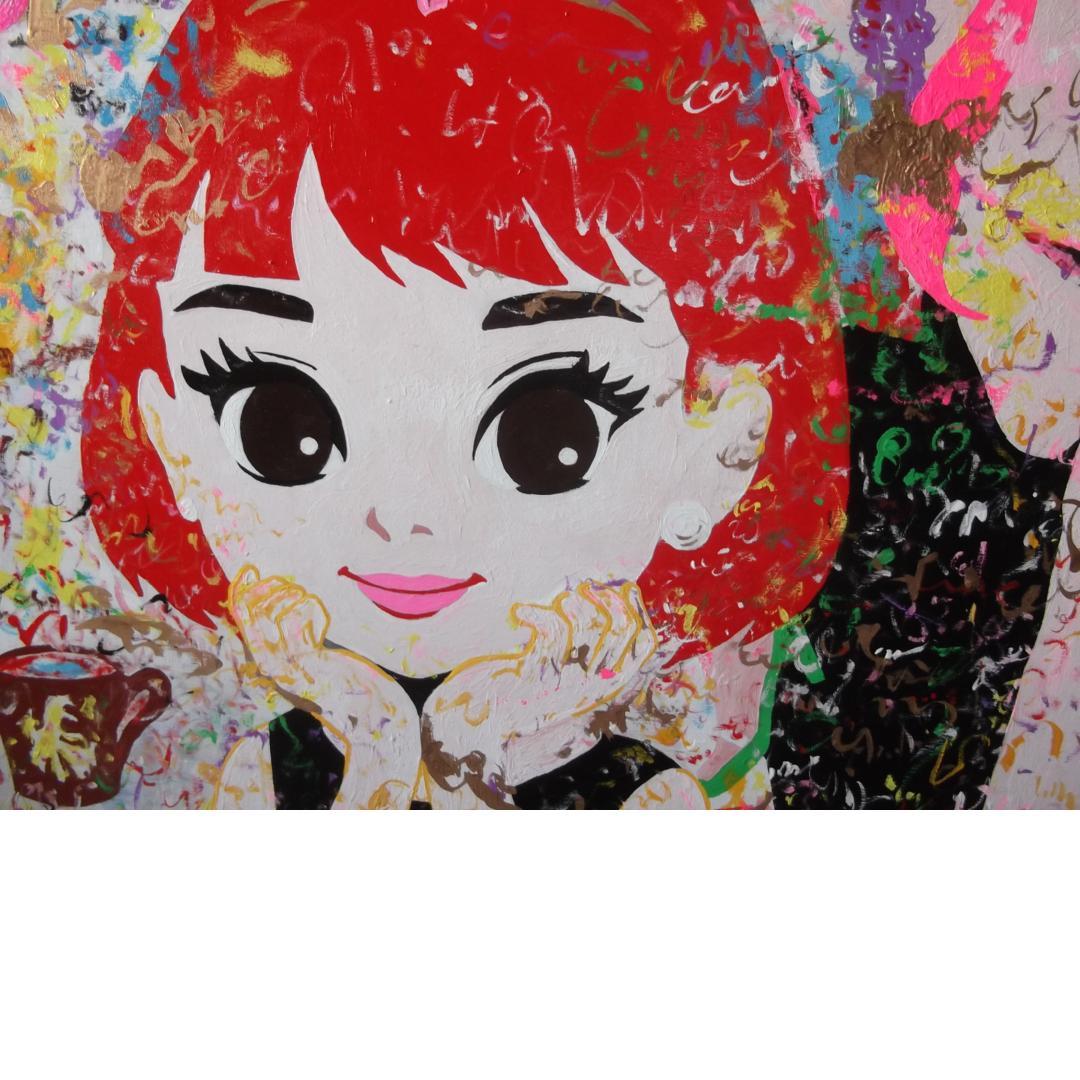 天才クリア・クリムゾン真作保証作品　Ｆ２０号　子供の頃から私は…　ヘップバーン