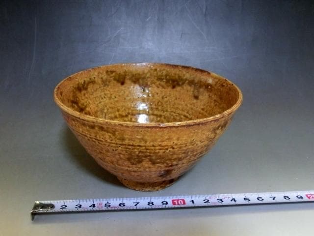 茶碗■古い飴釉 伊羅保茶碗 お茶道具 古美術 時代物 骨董品■