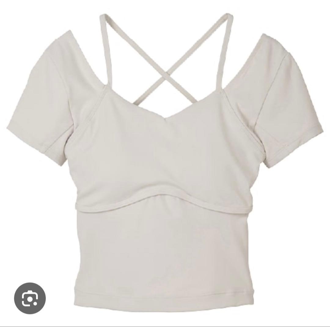 SUKALAカップ付きオープンネックtee M