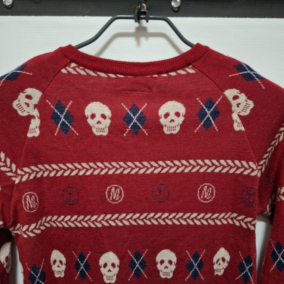 MARK&LONA スカル柄セーター M