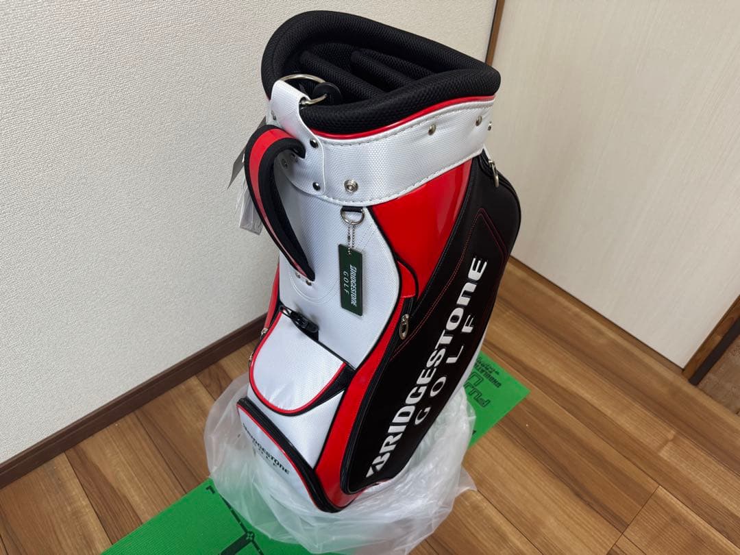 BRIDGESTONE GOLF キャディバッグ ホワイト/レッド/ブラック