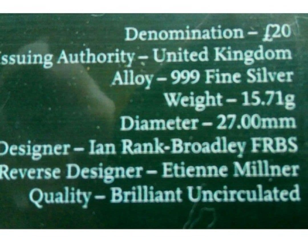 英国 イギリス ￡20ポンド 銀貨 999agウィンストン チャーチル デザイン