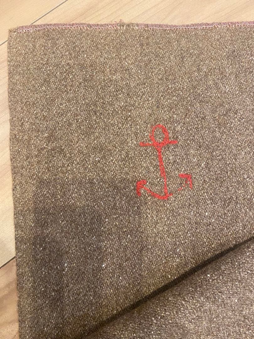 50s 海軍　ミリタリー　ウールブランケット　実物　ステンシル　希少