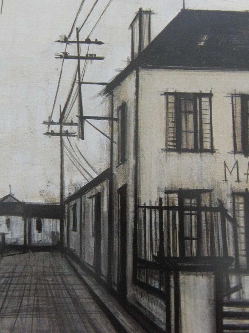 ベルナール・ビュッフェ「La mairie」希少画集の額装画、人気作品