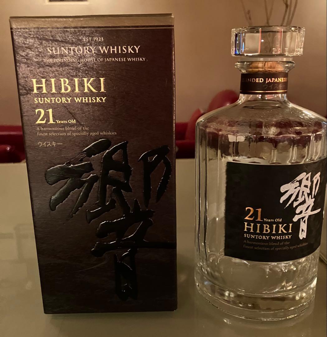 Hibiki 21年 サントリーウイスキー 700ml★空瓶・空箱★おまけつき